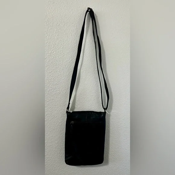 Black Leather Crossbody Bag - Picture 1 of 5